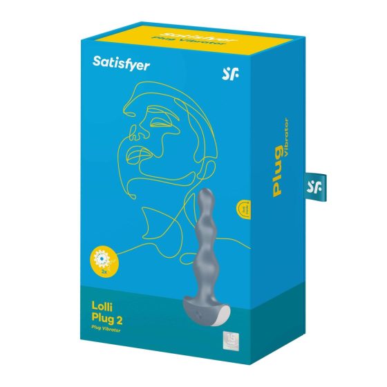 Satisfyer Lolli-Plug 2 - Rechargeable, waterproof anal vibrator (grey)