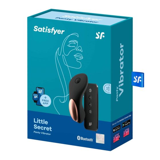 Satisfyer Little Secret - smart, rechargeable, waterproof clitoral vibrator (black)