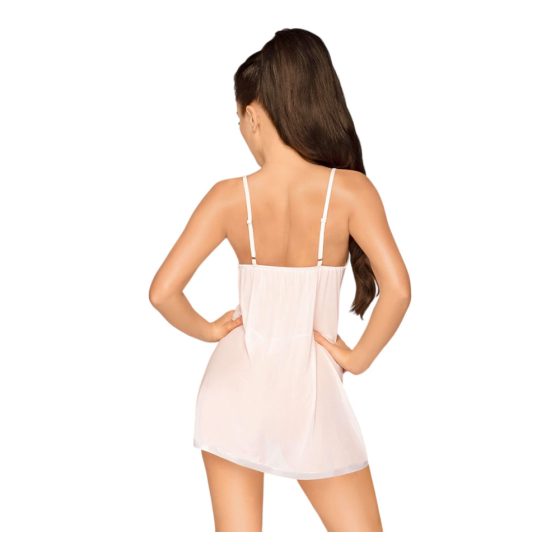 Penthouse Casual Seduction - lace nightdress with thong (white) - L/XL
