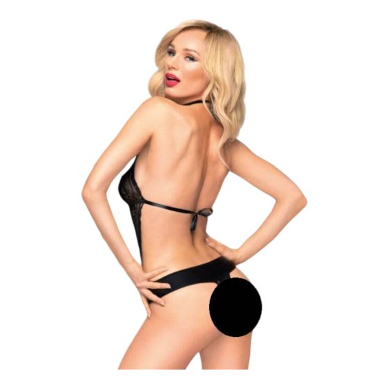 Penthouse Perfect Lover - lace body with straps (black) - L/XL