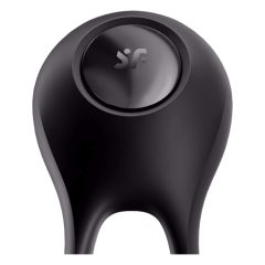   Satisfyer Majestic Duo - battery operated, waterproof, vibrating penis ring (black)