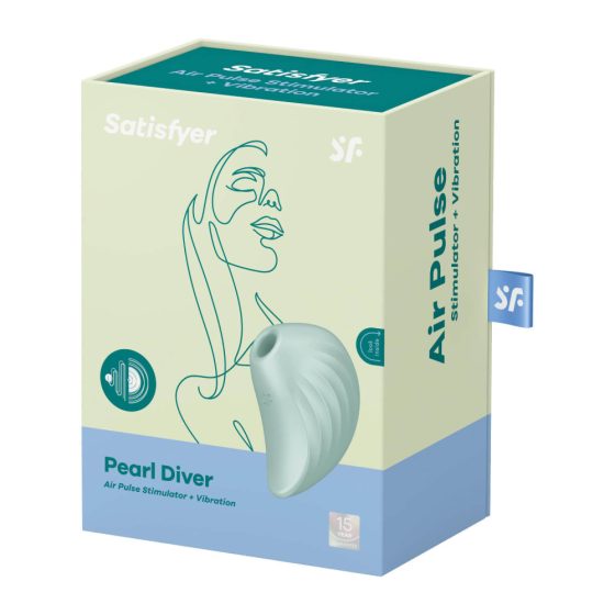 Satisfyer Pearl Diver - rechargeable air clitoral vibrator (mint)