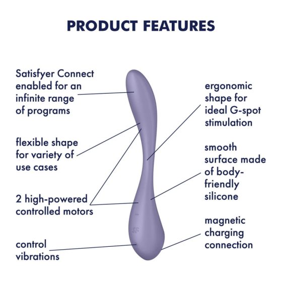 Satisfyer G-spot Flex 5 - smart rechargeable G-spot vibrator (purple)