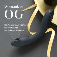   Womanizer OG - rechargeable, waterproof 2in1 airwave G-spot vibrator (black)