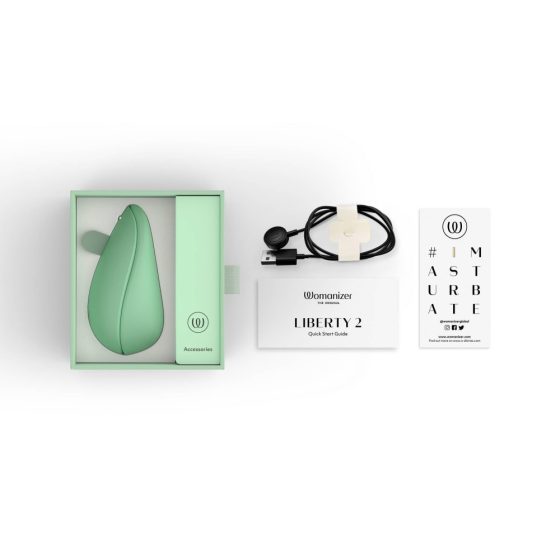 Womanizer Liberty 2 - rechargeable air-wave clitoral stimulator (sage green)