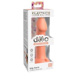 Dillio Big Hero - Clamp-on silicone dildo (17cm) - orange