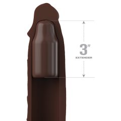 X-TENSION Elite 3 - penis sheath with cock ring (brown)