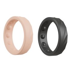   You2Toys 4in1 - Penis and testicle ring set - 2 pieces (natural black)