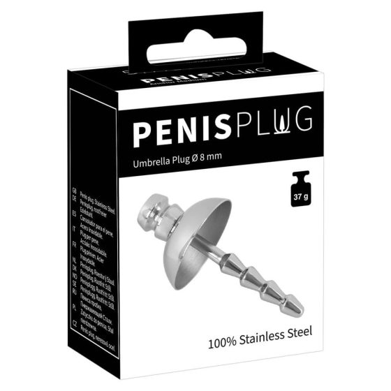 Penisplug - metal urethral dilator (silver)