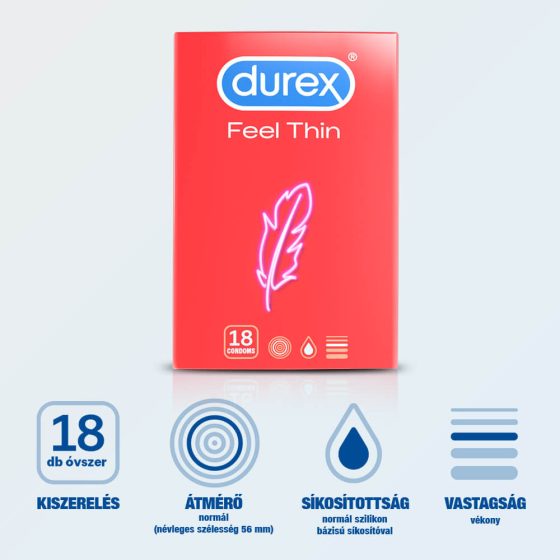 Durex Feel Thin - lifelike feeling condom (18pcs)