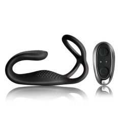   Rocks-Off - Rechargeable radio controlled anal vibrator with penis ring (black)