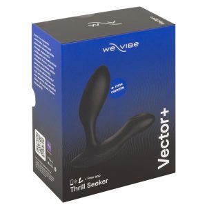We-Vibe Vector+ - Rechargeable, waterproof, smart anal vibrator (black)