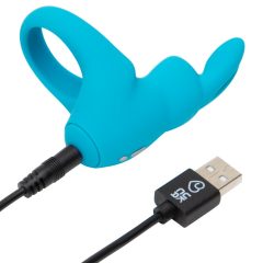   Happyrabbit Cock - Battery operated vibrating penis ring (blue)