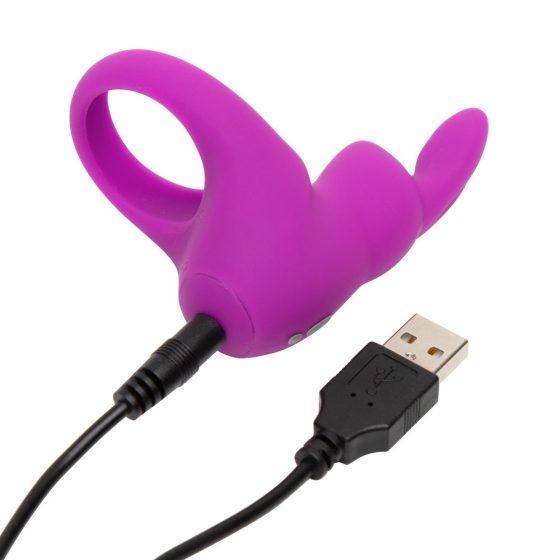 Happyrabbit Cock - Rechargeable vibrating penis ring (purple)