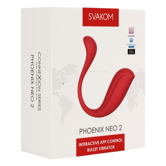 Svakom Phoenix Neo 2 - smart vibrating egg (red)