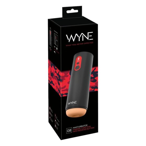 WYNE 08 - Rechargeable, up and down moving masturbator (black)