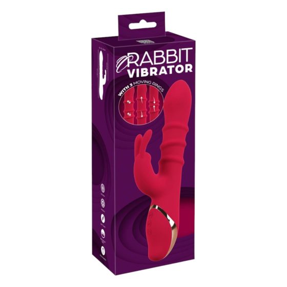You2Toys Rabbit - moving ring vibrator (red)