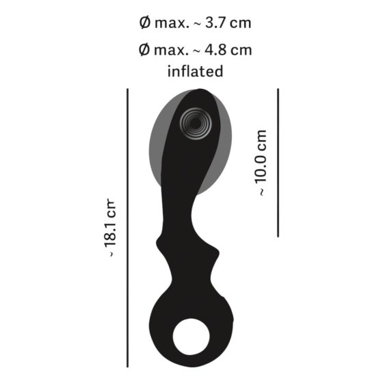 Eternal - inflatable G-spot vibrator (black)
