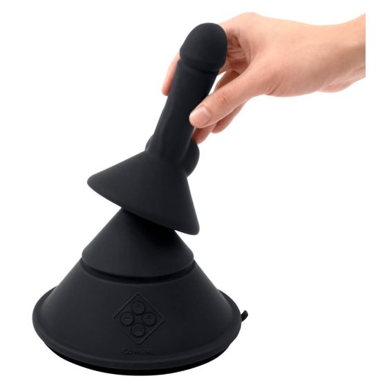 The Cowgirl Cone - smart sex machine with different toppings (black)