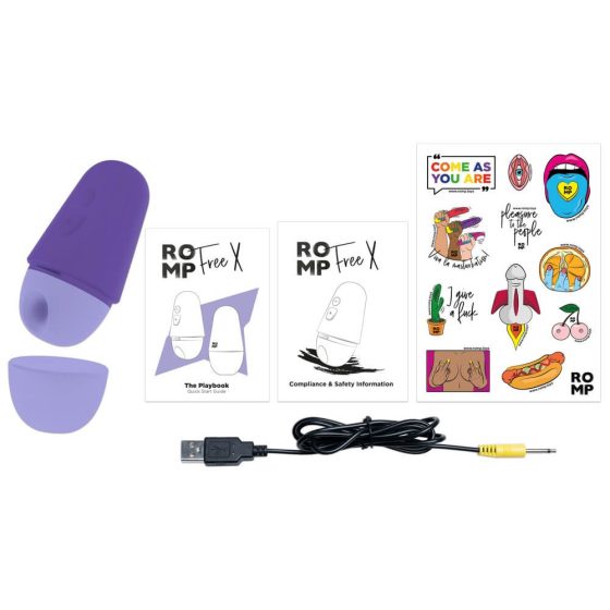 ROMP Free X - rechargeable, air-wave clitoral stimulator (purple)