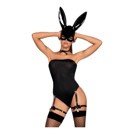Obsessive OB7008 Sexy Bunny - bunny girl costume (black) - L/XL