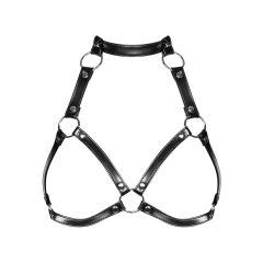   Obsessive A740 - Strappy ornamental body harness top (black) - S-L