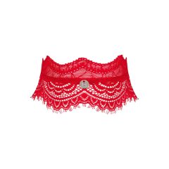Obsessive Bergamore - lace necklace with chain (red)