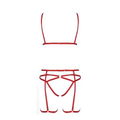  Passion Magali - decorative body harness set - 3 pieces (red)