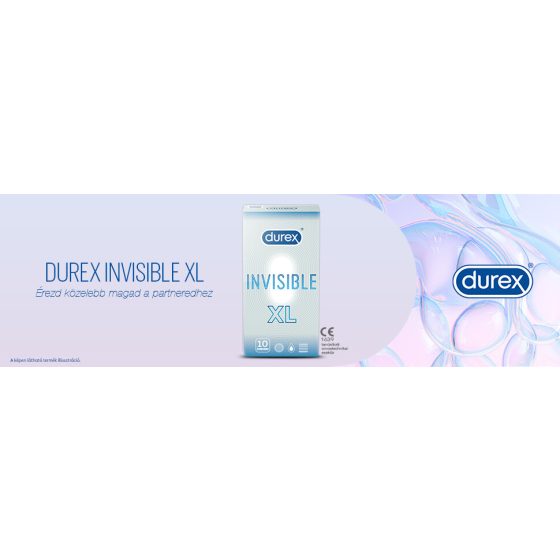 Durex Invisible XL - extra large condom (10pcs)