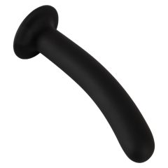 Analdildo - bendable silicone anal dildo (black) - in pouch