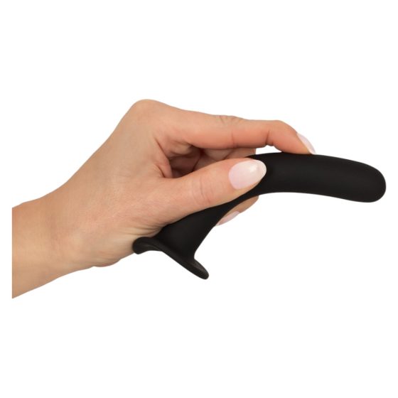 Feel the Magic Shiver - bendable silicone anal dildo (black) - in a pouch