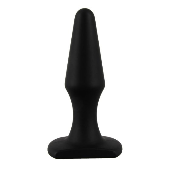 Feel the Magic Shiver - silicone anal dildo (black) - in a pouch