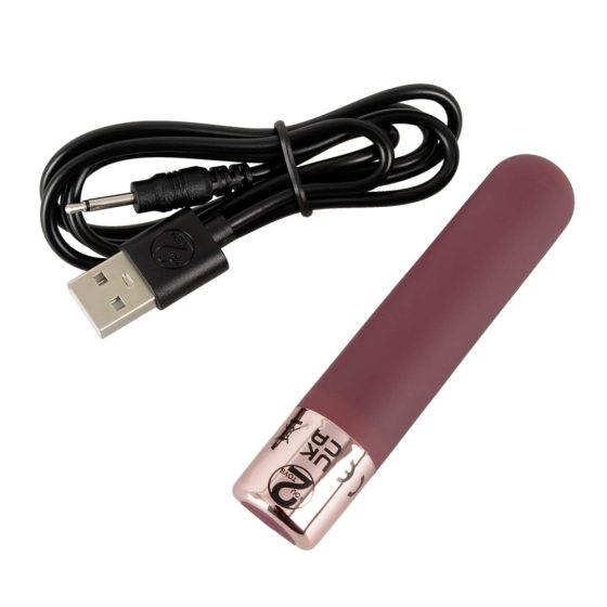 Feel the Magic Shiver - rechargeable pole vibrator (burgundy) - eco pack