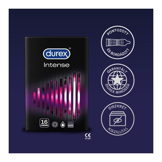 Durex Intense - ribbed and dotted condoms (16pcs)