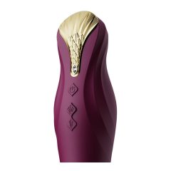   ZALO King - Rechargeable, waterproof, shock vibrator (purple)