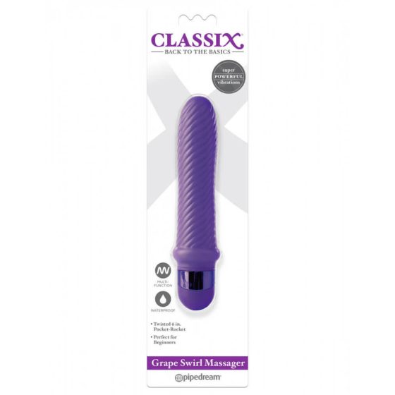 Classix Grape Swirl - pole vibrator (purple)