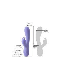 Inya Luv Bunny - cordless vibrator with wand (purple)