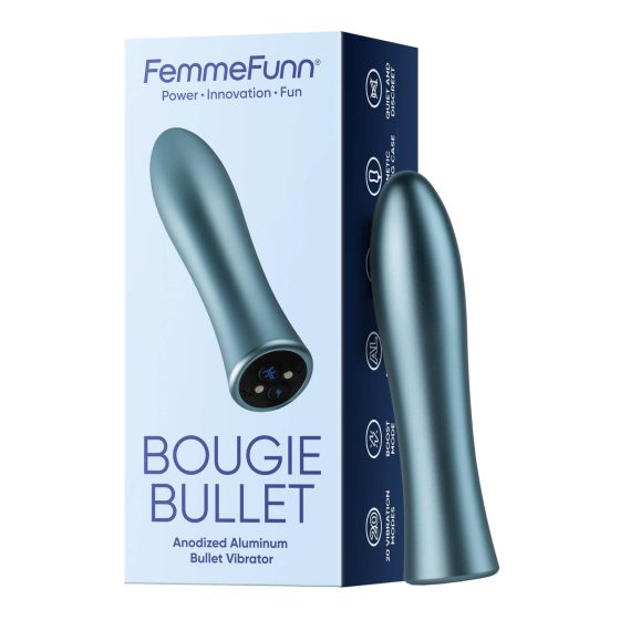 FemmeFunn Bougie - Anodised aluminium premium rod vibrator (silver)
