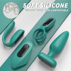 Sex HD - Rechargeable Radio 4-piece Vibrator Set (turquoise)