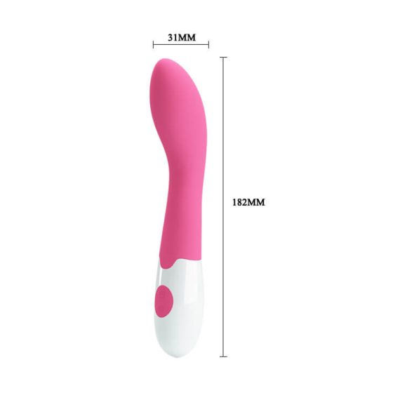 Pretty Love Bishop - waterproof G-spot vibrator (pink and white)