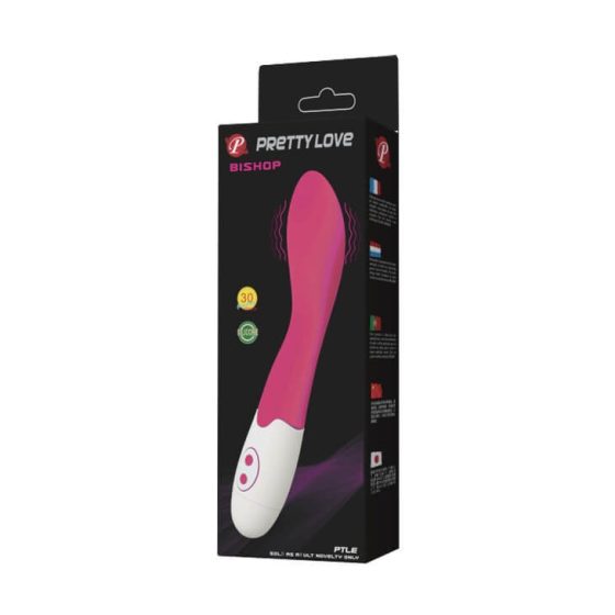 Pretty Love Bishop - waterproof G-spot vibrator (pink and white)