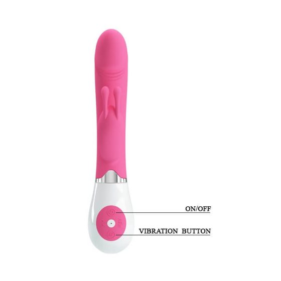 Pretty Love Gene - Waterproof G-spot vibrator with spike (pink and white)
