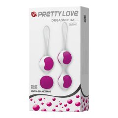   Pretty Love Orgasmic - variable geisha ball set (white-purple)
