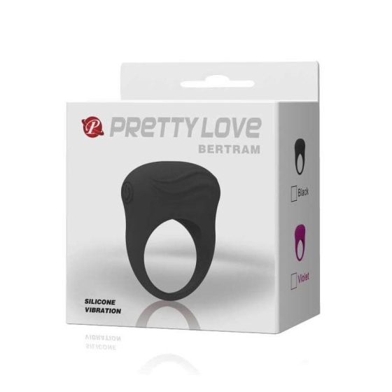 Pretty Love Bertram - waterproof vibrating penis ring (black)