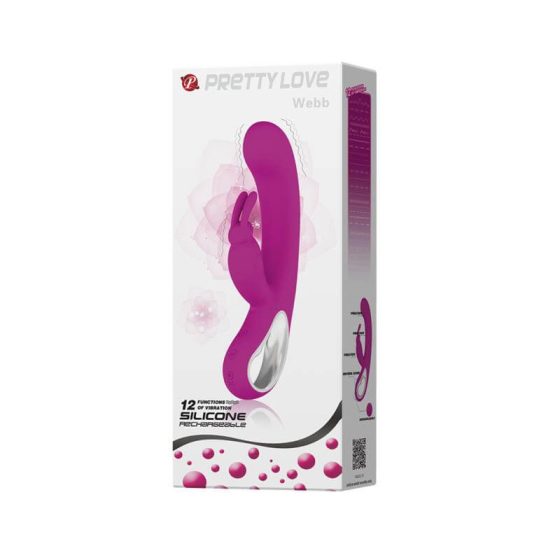 Pretty Love Webb - Rechargeable, waterproof, vibrator with wand (pink)