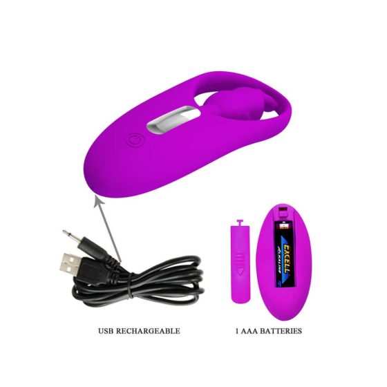 Pretty Love Wild Rabbit - rechargeable radio controlled bunny clitoris stimulator (pink)