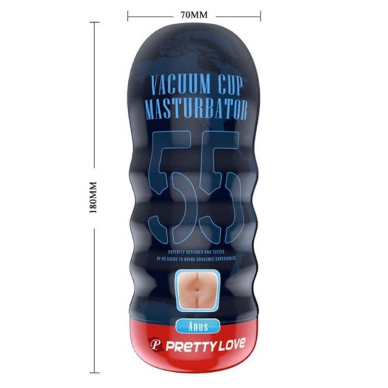Pretty Love Vacuum Cup - lifelike fake ass masturbator (natural)