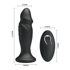   MR. PLAY - Rechargeable radio controlled anal vibrator (black)