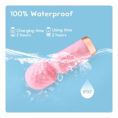  Vibeconnect - rechargeable, waterproof mini massager vibrator (pink)