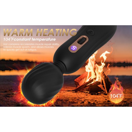 Seawind Myron - rechargeable heated massager vibrator (black)